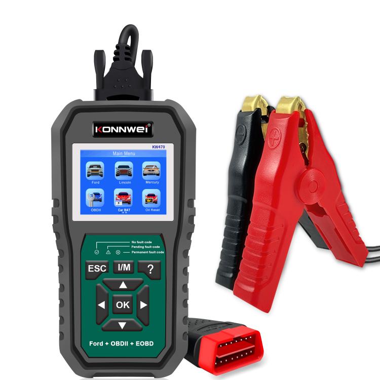 KONNWEI KW470 2.8 inch Color Screen Car OBD2 Fault Diagnostic Scan Tool for Ford(Black Green) - Code Readers & Scan Tools by KONNWEI | Online Shopping UK | buy2fix