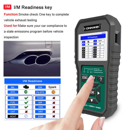 KONNWEI KW470 2.8 inch Color Screen Car OBD2 Fault Diagnostic Scan Tool for Ford(Black Green) - Code Readers & Scan Tools by KONNWEI | Online Shopping UK | buy2fix