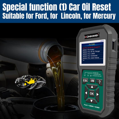 KONNWEI KW470 2.8 inch Color Screen Car OBD2 Fault Diagnostic Scan Tool for Ford(Black Green) - Code Readers & Scan Tools by KONNWEI | Online Shopping UK | buy2fix