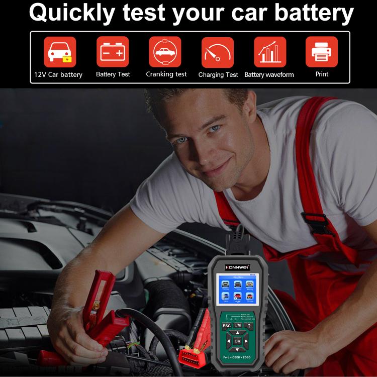 KONNWEI KW470 2.8 inch Color Screen Car OBD2 Fault Diagnostic Scan Tool for Ford(Black Green) - Code Readers & Scan Tools by KONNWEI | Online Shopping UK | buy2fix