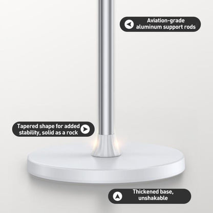 X9 Infinitely Adjustable Floor Stand Two Shaft Phone Live Broadcast Bracket, Height: 63-153cm(White) - Lazy Bracket by buy2fix | Online Shopping UK | buy2fix