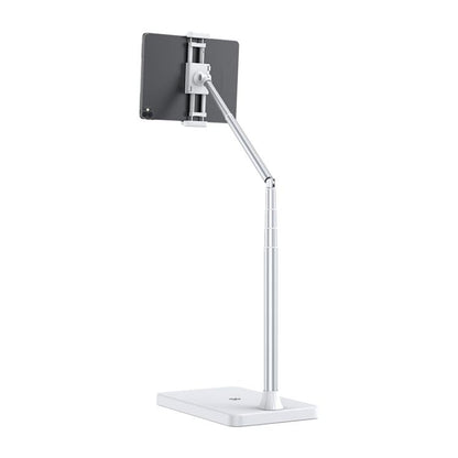 X10 Square Base Infinitely Adjustable Floor Stand Flexible Axis Phone PC Live Broadcast Bracket, Height: 41-155cm (White) - Lazy Bracket by buy2fix | Online Shopping UK | buy2fix