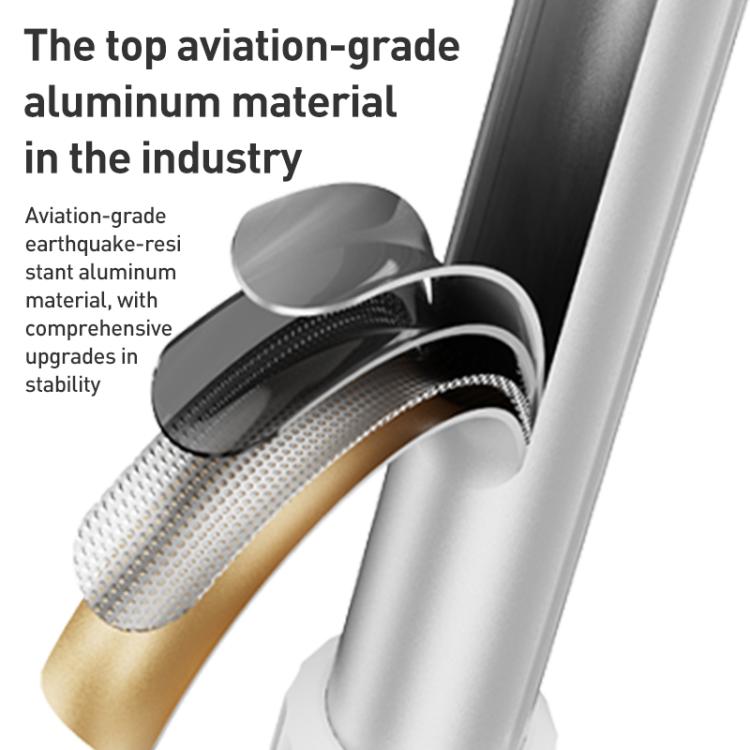 X10 Square Base Infinitely Adjustable Floor Stand Flexible Axis Phone PC Live Broadcast Bracket, Height: 41-155cm (White) - Lazy Bracket by buy2fix | Online Shopping UK | buy2fix