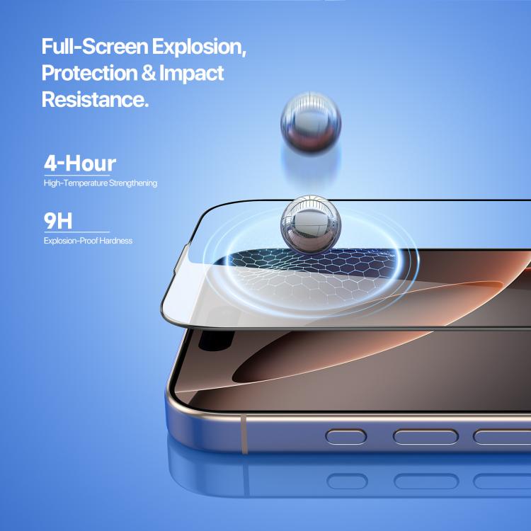 For iPhone 16 Pro Max DUX DUCIS Roga Series 2.5D HD Fully Transparent Tempered Screen Protector with Dust Removal Quick-Attach Box - iPhone 16 Pro Max Tempered Glass by DUX DUCIS | Online Shopping UK | buy2fix