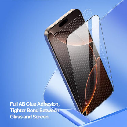 For iPhone 16 Pro DUX DUCIS Roga Series 2.5D HD Fully Transparent Tempered Screen Protector with Dust Removal Quick-Attach Box - iPhone 16 Pro Tempered Glass by DUX DUCIS | Online Shopping UK | buy2fix