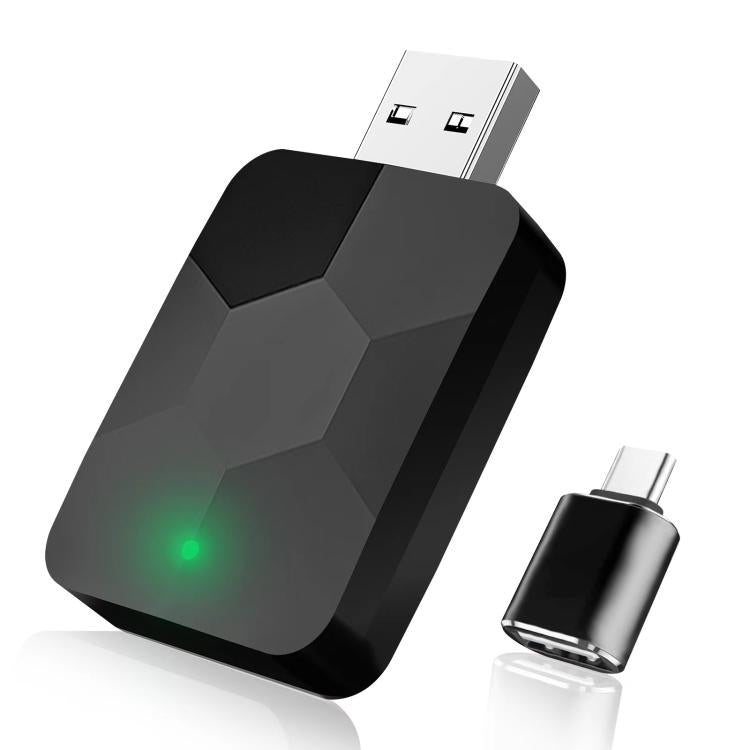 2 in 1 USB Wired to Wireless Car CarPlay / Android Auto Box Adapter(Black) - Bluetooth Adapters by buy2fix | Online Shopping UK | buy2fix