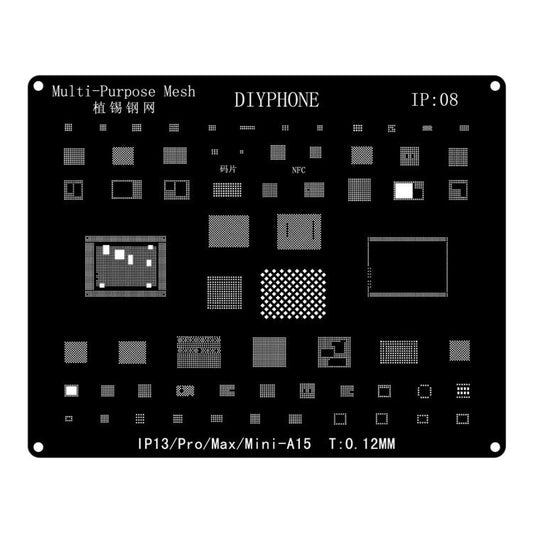 Precision laser-cut Accurate Positioning Anti-shift BGA Reballing Stencil, Model:For iPhone 13-13 Pro Max - BGA Stencils by buy2fix | Online Shopping UK | buy2fix