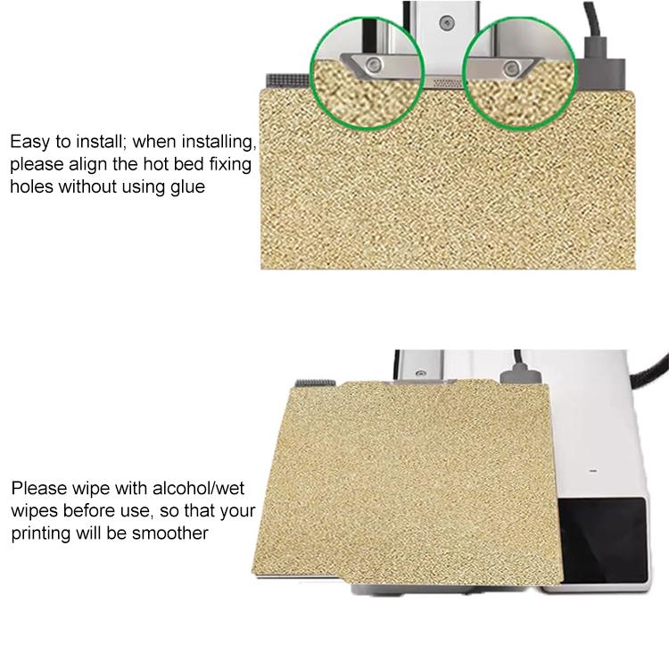 3D Printing Build Plate 184mm For Bambu Lab A1 mini Printer, Style:Gold / Double-Textured PEI - Parts by buy2fix | Online Shopping UK | buy2fix