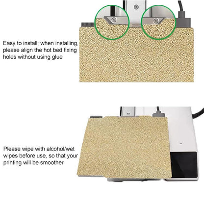 3D Printing Build Plate 184mm For Bambu Lab A1 mini Printer, Style:Gold / Double-Textured PEI - Parts by buy2fix | Online Shopping UK | buy2fix