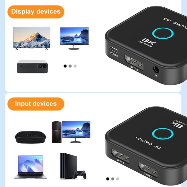 FJGEAR FJ-8K201DP 8K 60Hz DP One-way Switch(UK Plug) - Switch by buy2fix | Online Shopping UK | buy2fix