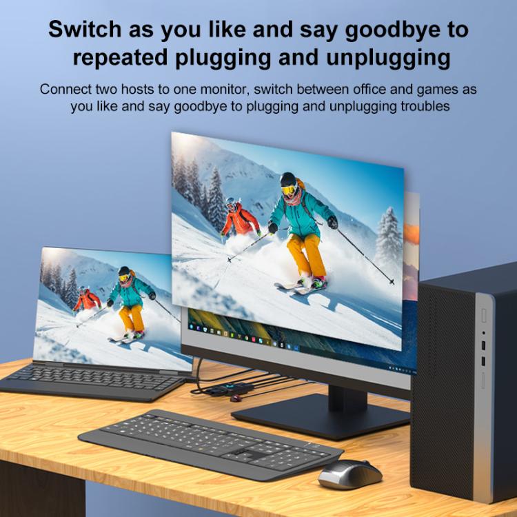 FJGEAR FJ-8K201DP 8K 60Hz DP One-way Switch(US Plug) - Switch by buy2fix | Online Shopping UK | buy2fix