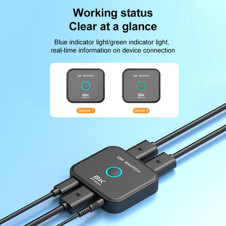 FJGEAR FJ-8K201DP 8K 60Hz DP One-way Switch(EU Plug) - Switch by buy2fix | Online Shopping UK | buy2fix