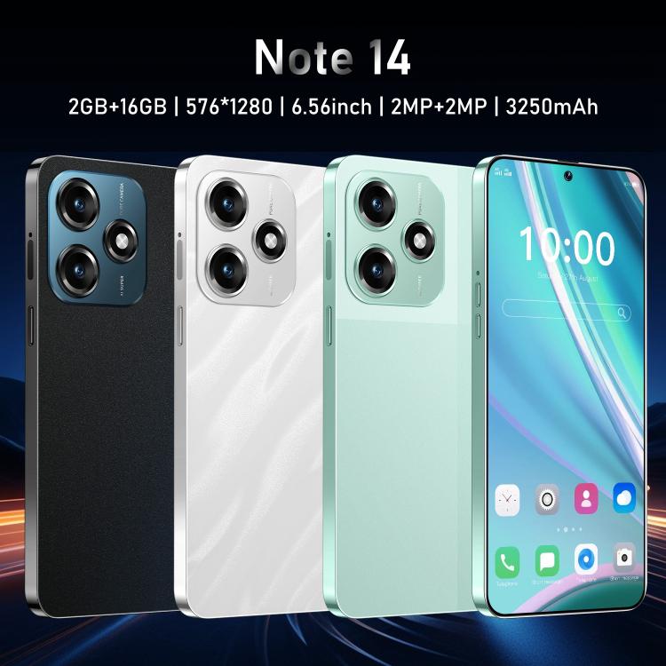 Note 14 / ZKU291, 2GB+16GB, 6.56 inch Android 8.1 MTK6580A Quad Core, Network: 3G, Dual SIM, Plug:US Plug(Green) -  by buy2fix | Online Shopping UK | buy2fix