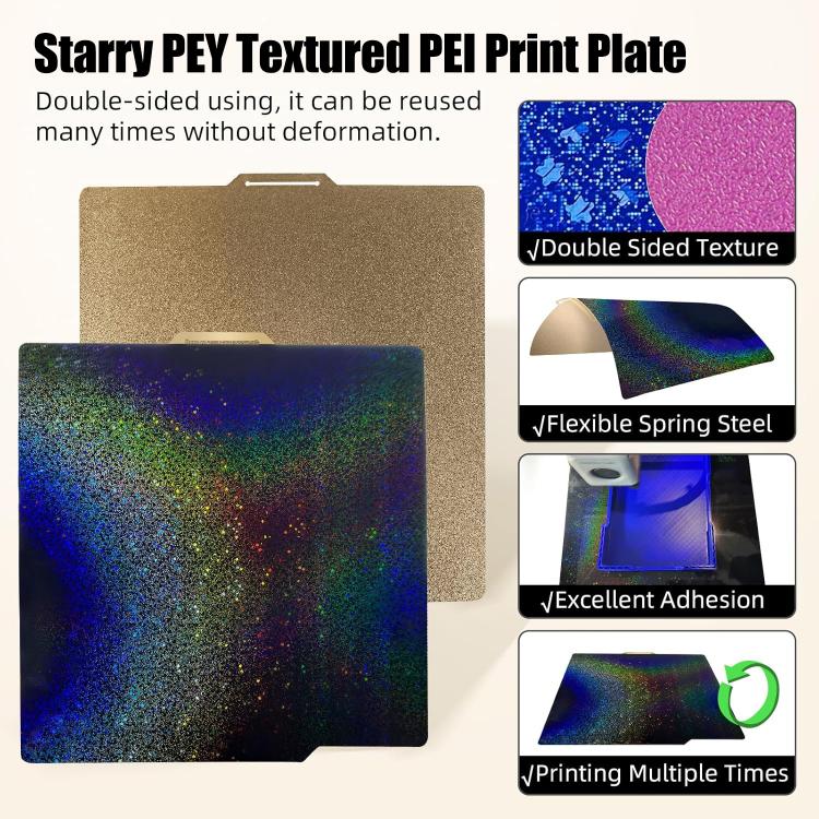 3D Printing Build Plate 257mm For Bambu Lab A1 Printer Platform, Style:PEI Coating + PEY Film - Parts by buy2fix | Online Shopping UK | buy2fix
