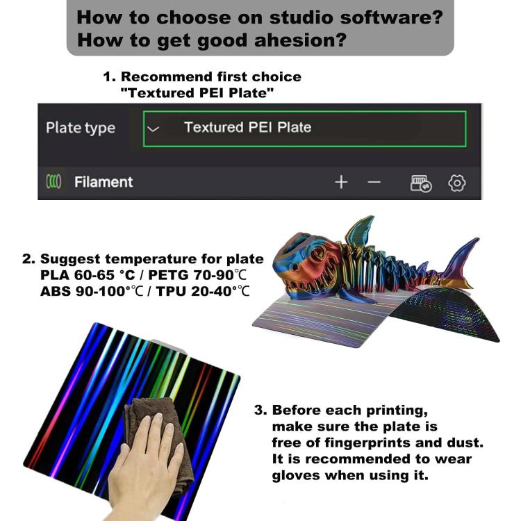 3D Printing Build Plate 257mm For Bambu Lab A1 Printer Platform, Style:Phantom Film + Beam Film - Parts by buy2fix | Online Shopping UK | buy2fix
