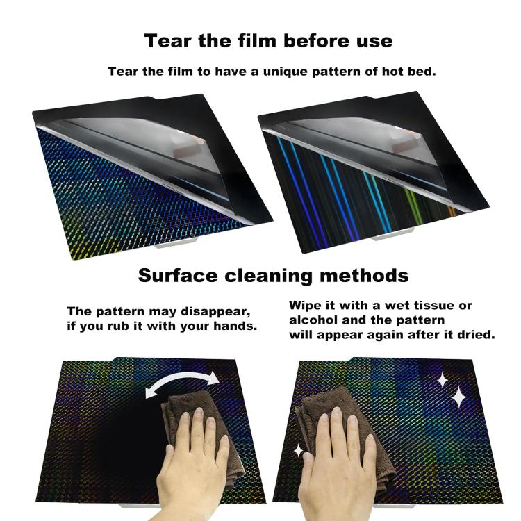 3D Printing Build Plate 257mm For Bambu Lab A1 Printer Platform, Style:Phantom Film + Beam Film - Parts by buy2fix | Online Shopping UK | buy2fix