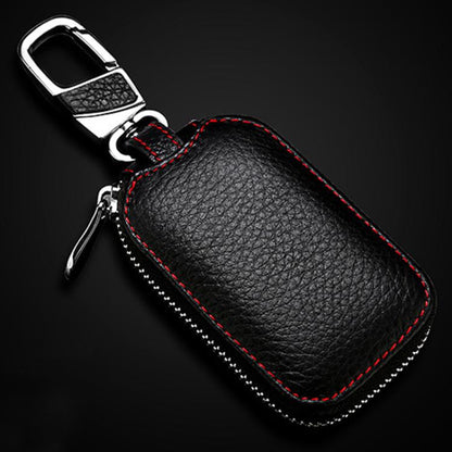 Litchi Grain PU Leather Universal Car Key Case(Black) - Car Key Cases by buy2fix | Online Shopping UK | buy2fix