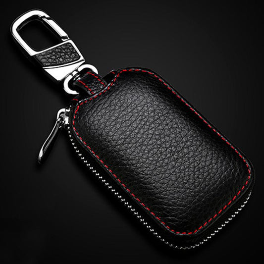 Litchi Grain PU Leather Universal Car Key Case(Black) - Car Key Cases by buy2fix | Online Shopping UK | buy2fix