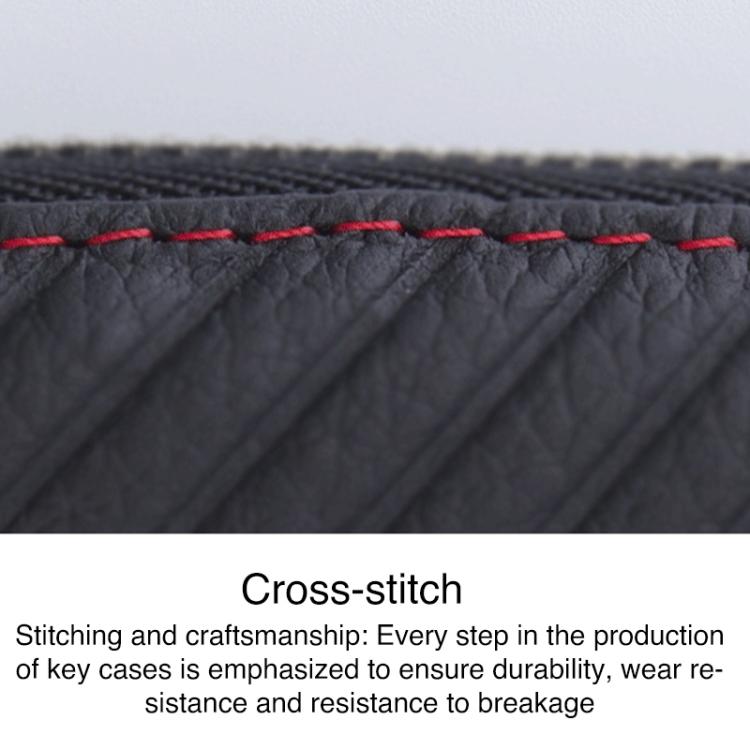 Litchi Grain PU Leather Universal Car Key Case(Red) - Car Key Cases by buy2fix | Online Shopping UK | buy2fix