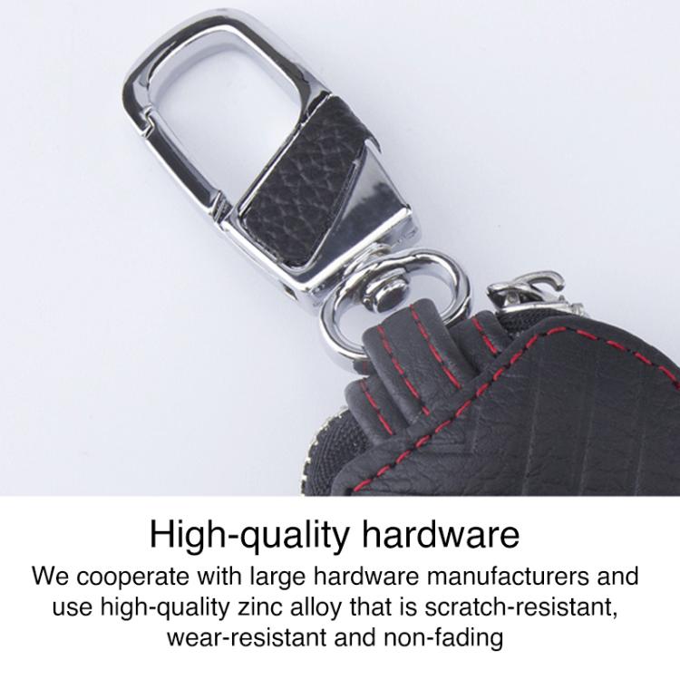 Litchi Grain PU Leather Universal Car Key Case(Red) - Car Key Cases by buy2fix | Online Shopping UK | buy2fix