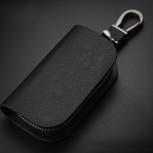Universal Car Key Case Car Key Cowhide Leather Protective Cover(Black) - Car Key Cases by buy2fix | Online Shopping UK | buy2fix