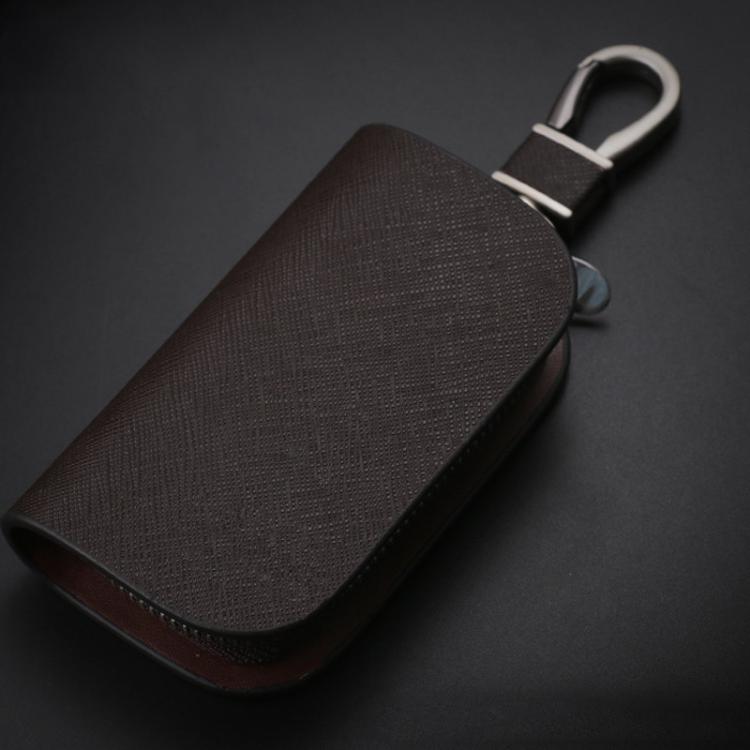 Universal Car Key Case Car Key Cowhide Leather Protective Cover(Brown) - Car Key Cases by buy2fix | Online Shopping UK | buy2fix