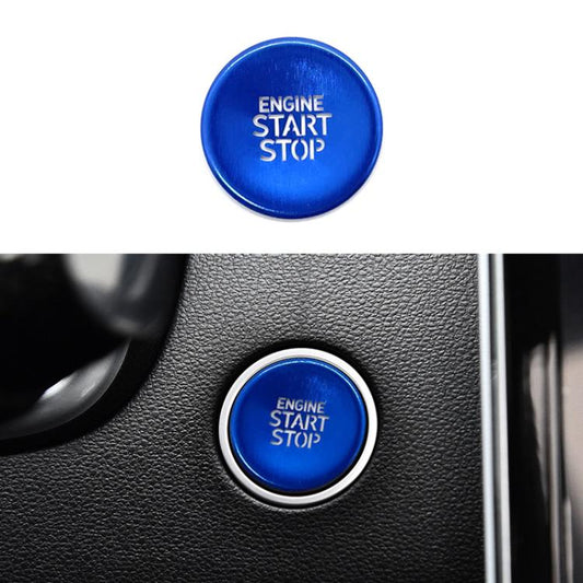 For Hyundai Tucson / Elantra 2021-2023 One-key Start Engine Key Ignition Switch Button Protective Cover(Blue) - Decoration Rings by buy2fix | Online Shopping UK | buy2fix