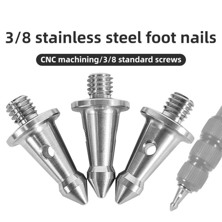 BEXIN LS002 Stainless Steel Tripod Spikes with 3/8 Screw for DSLR Tripods and Monopods(Steel Color) - Other Accessories by BEXIN | Online Shopping UK | buy2fix