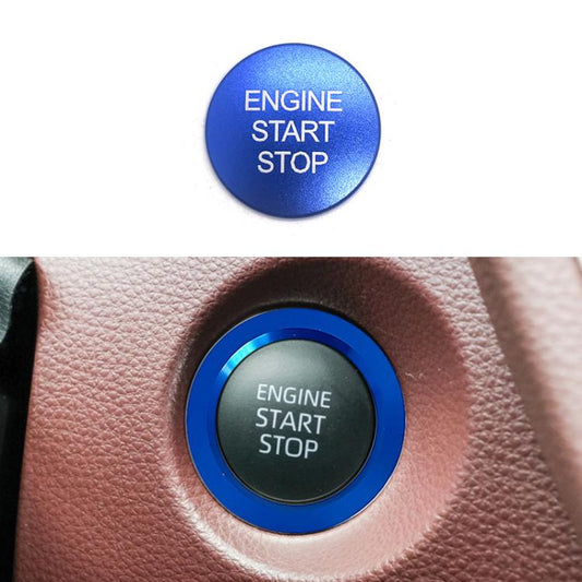 For Toyota Corolla Cross / Yaris Car One-key Start Engine Key Ignition Switch Decorative Ring Cover, Style:Gasoline Version(Blue) - Decoration Rings by buy2fix | Online Shopping UK | buy2fix