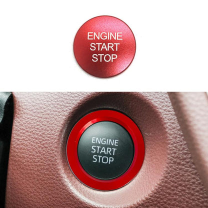 For Toyota Corolla Cross / Yaris Car One-key Start Engine Key Ignition Switch Decorative Ring Cover, Style:Gasoline Version(Red) - Decoration Rings by buy2fix | Online Shopping UK | buy2fix