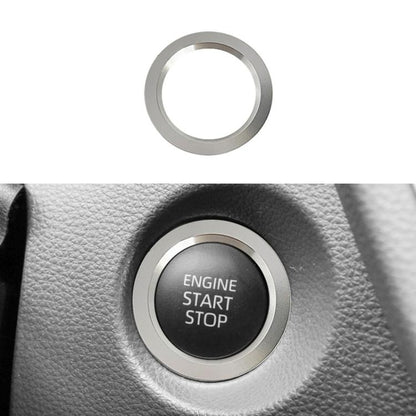 For Toyota Corolla Cross / Yaris Car One-key Start Engine Key Ignition Switch Decorative Ring Cover, Style:Outer Ring(Silver) - Decoration Rings by buy2fix | Online Shopping UK | buy2fix