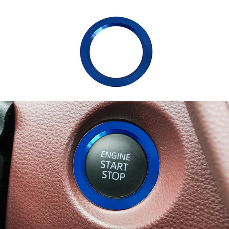 For Toyota Corolla Cross / Yaris Car One-key Start Engine Key Ignition Switch Decorative Ring Cover, Style:Outer Ring(Blue) - Decoration Rings by buy2fix | Online Shopping UK | buy2fix