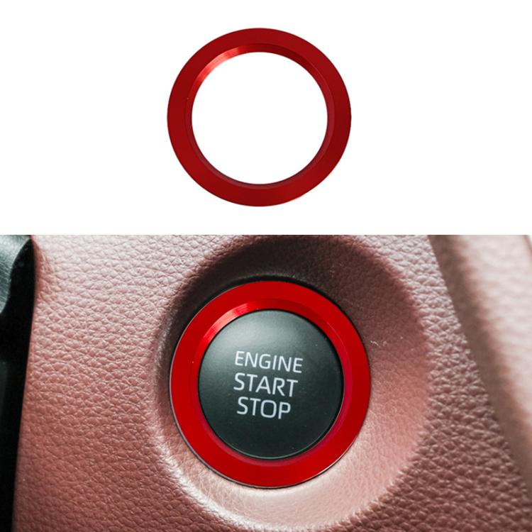 For Toyota Corolla Cross / Yaris Car One-key Start Engine Key Ignition Switch Decorative Ring Cover, Style:Outer Ring(Red) - Decoration Rings by buy2fix | Online Shopping UK | buy2fix