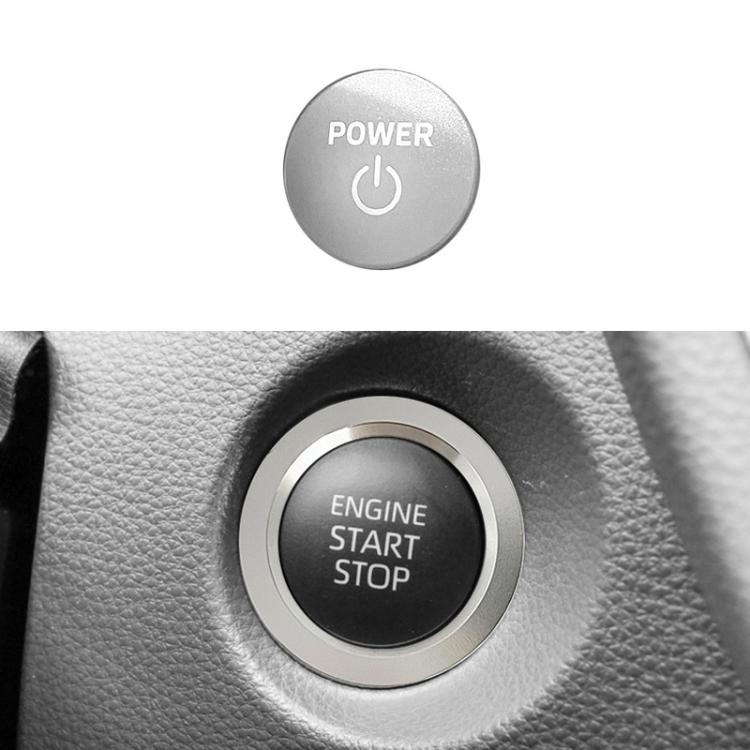 For Toyota Corolla Cross / Yaris Car One-key Start Engine Key Ignition Switch Decorative Ring Cover, Style:Hybrid Version(Silver) - Decoration Rings by buy2fix | Online Shopping UK | buy2fix
