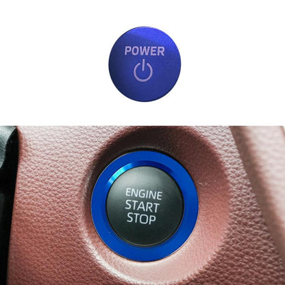 For Toyota Corolla Cross / Yaris Car One-key Start Engine Key Ignition Switch Decorative Ring Cover, Style:Hybrid Version(Blue) - Decoration Rings by buy2fix | Online Shopping UK | buy2fix