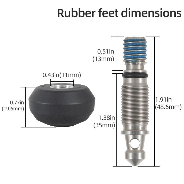 BEXIN FT-13 3/8 Screw Rubber Feet Pads Tripod Anti-Slip Foot Pad(Black) - Other Accessories by BEXIN | Online Shopping UK | buy2fix