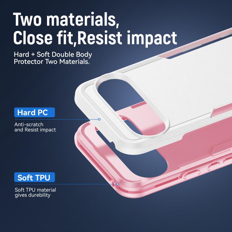 For Google Pixel 10 Pioneer Armor Heavy Duty PC + TPU Phone Case(White+Pink) - Google Cases by buy2fix | Online Shopping UK | buy2fix