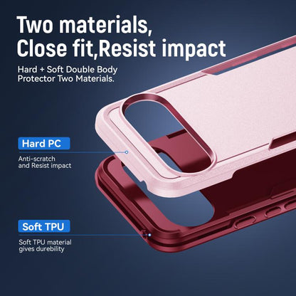 For Google Pixel 10 Pioneer Armor Heavy Duty PC + TPU Phone Case(Pink+Rose Red) - Google Cases by buy2fix | Online Shopping UK | buy2fix