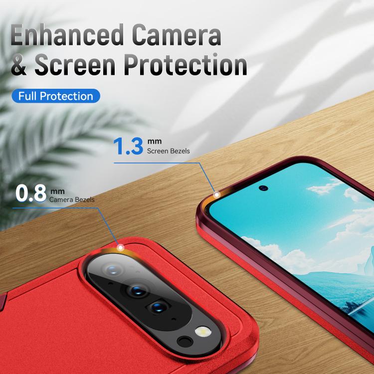 For Google Pixel 10 Pioneer Armor Heavy Duty PC + TPU Phone Case(Red+Rose Red) - Google Cases by buy2fix | Online Shopping UK | buy2fix