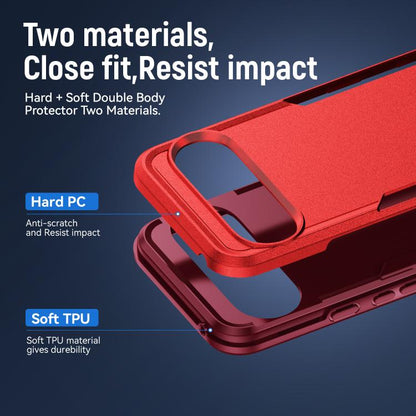 For Google Pixel 10 Pioneer Armor Heavy Duty PC + TPU Phone Case(Red+Rose Red) - Google Cases by buy2fix | Online Shopping UK | buy2fix