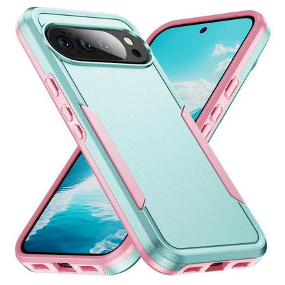 For Google Pixel 10 Pioneer Armor Heavy Duty PC + TPU Phone Case(Green+Pink) - Google Cases by buy2fix | Online Shopping UK | buy2fix