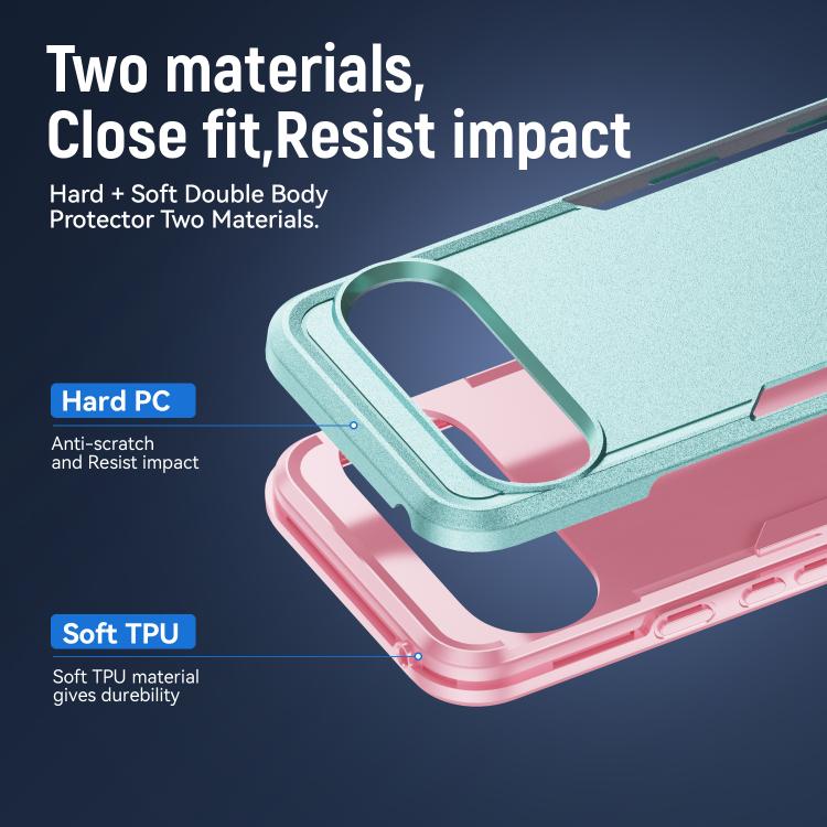 For Google Pixel 10 Pioneer Armor Heavy Duty PC + TPU Phone Case(Green+Pink) - Google Cases by buy2fix | Online Shopping UK | buy2fix