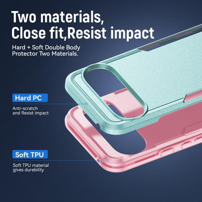 For Google Pixel 10 Pioneer Armor Heavy Duty PC + TPU Phone Case(Green+Pink) - Google Cases by buy2fix | Online Shopping UK | buy2fix