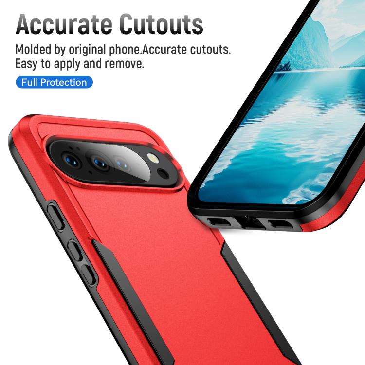 For Google Pixel 10 Pro Pioneer Armor Heavy Duty PC + TPU Phone Case(Red+Black) - Google Cases by buy2fix | Online Shopping UK | buy2fix
