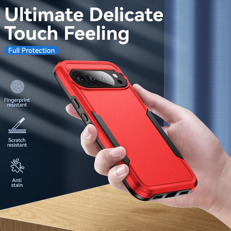 For Google Pixel 10 Pro Pioneer Armor Heavy Duty PC + TPU Phone Case(Red+Black) - Google Cases by buy2fix | Online Shopping UK | buy2fix