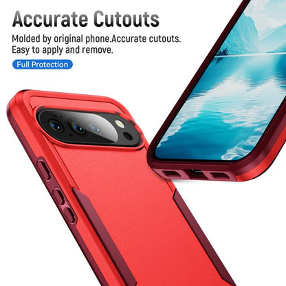 For Google Pixel 10 Pro Pioneer Armor Heavy Duty PC + TPU Phone Case(Red+Rose Red) - Google Cases by buy2fix | Online Shopping UK | buy2fix