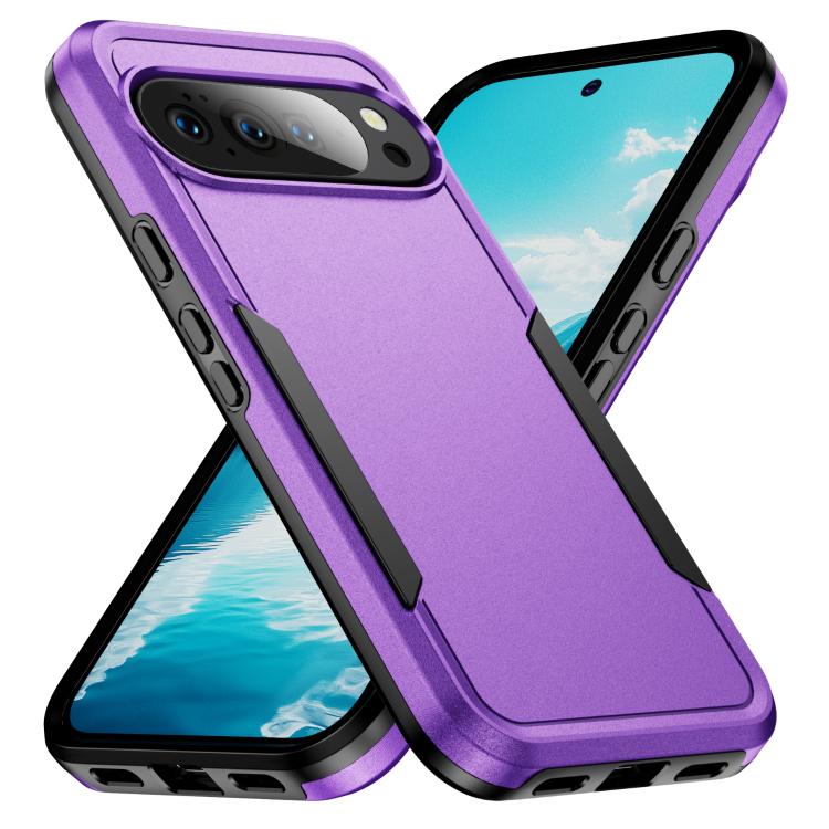 For Google Pixel 10 Pro Pioneer Armor Heavy Duty PC + TPU Phone Case(Purple+Black) - Google Cases by buy2fix | Online Shopping UK | buy2fix