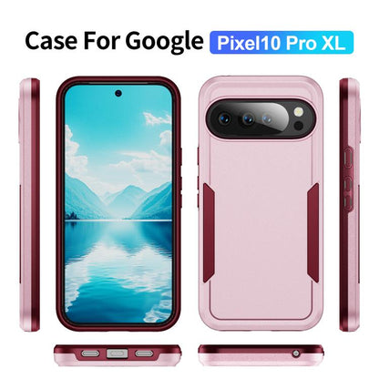 For Google Pixel 10 Pro XL Pioneer Armor Heavy Duty PC + TPU Phone Case(Pink+Rose Red) - Google Cases by buy2fix | Online Shopping UK | buy2fix