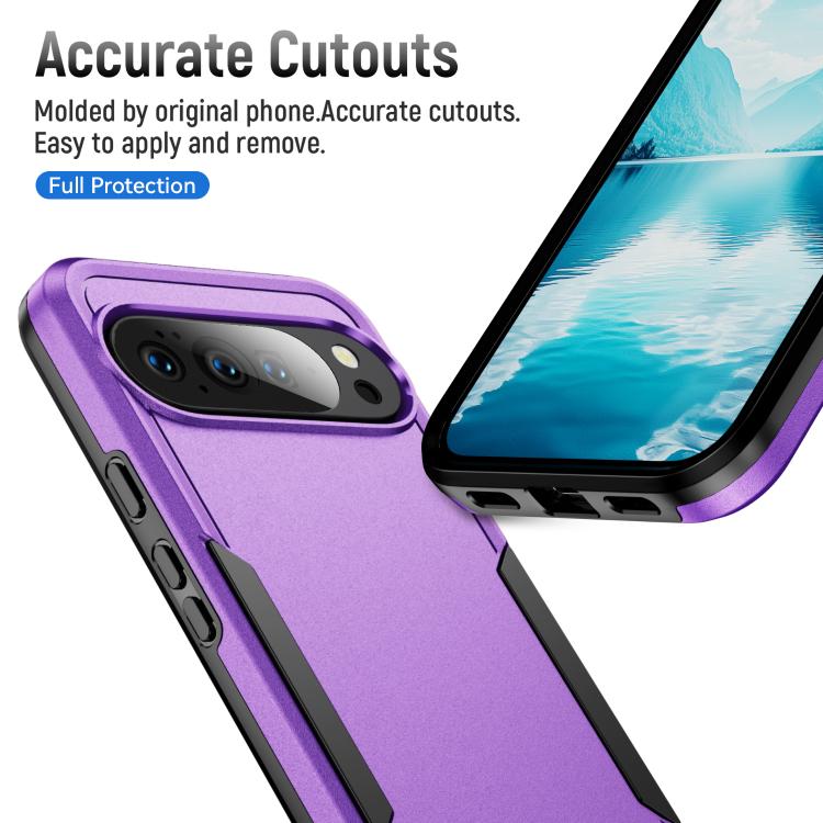 For Google Pixel 10 Pro XL Pioneer Armor Heavy Duty PC + TPU Phone Case(Purple+Black) - Google Cases by buy2fix | Online Shopping UK | buy2fix