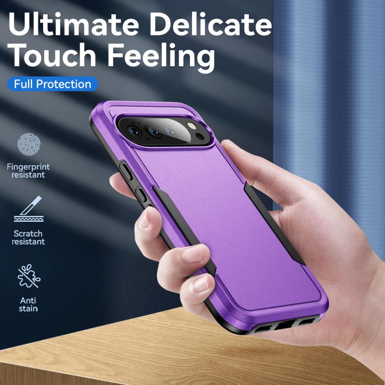 For Google Pixel 10 Pro XL Pioneer Armor Heavy Duty PC + TPU Phone Case(Purple+Black) - Google Cases by buy2fix | Online Shopping UK | buy2fix